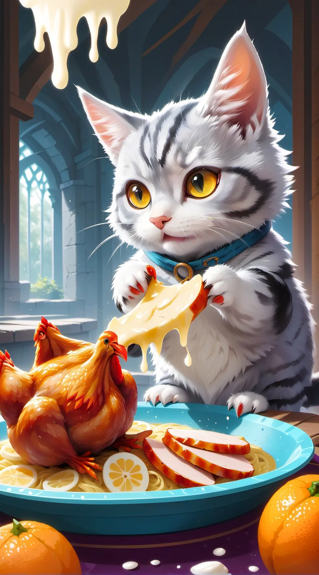 ai character: Snow background