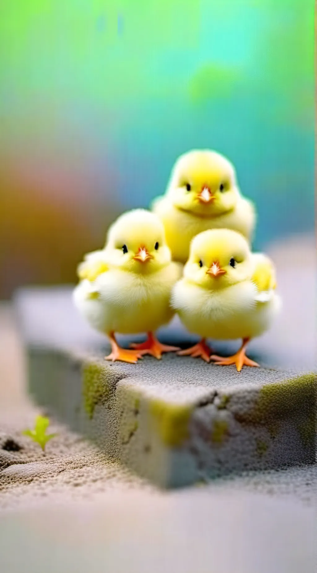 ai character: 3 baby chicks vs ? background