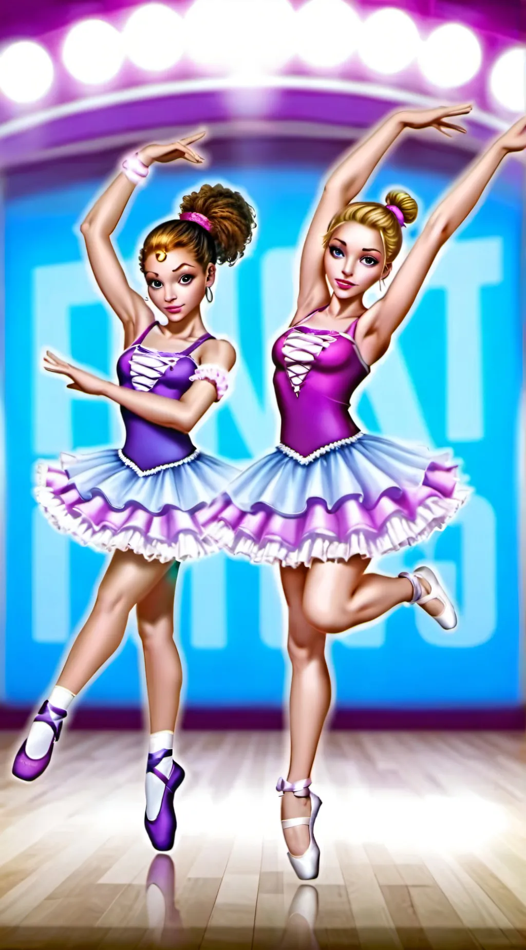 ai character: Ballet vs Hip hop! background
