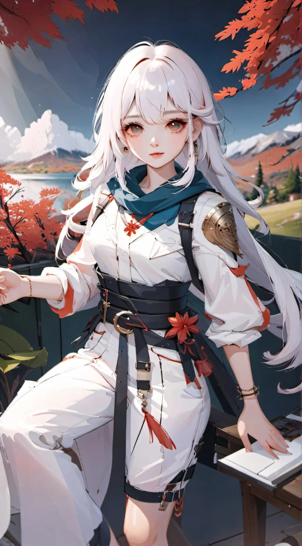 ai character: Shimo (Human Form) background