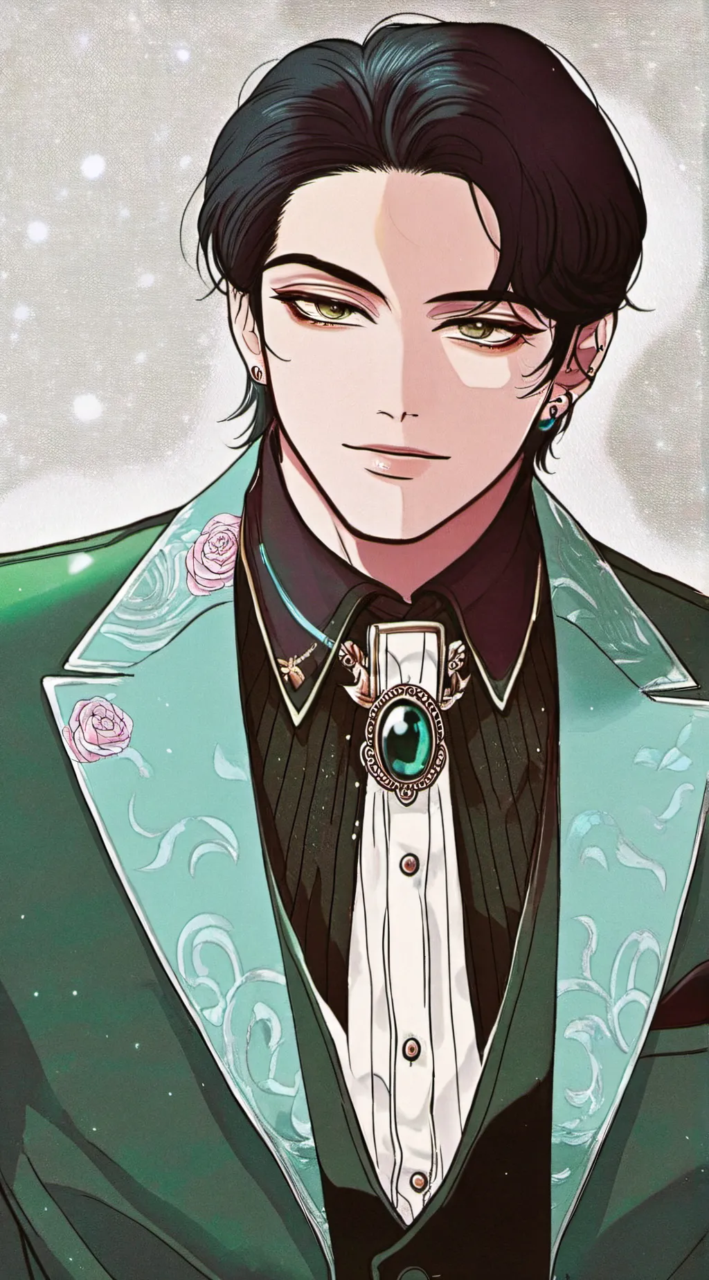 ai character: Mr, black background