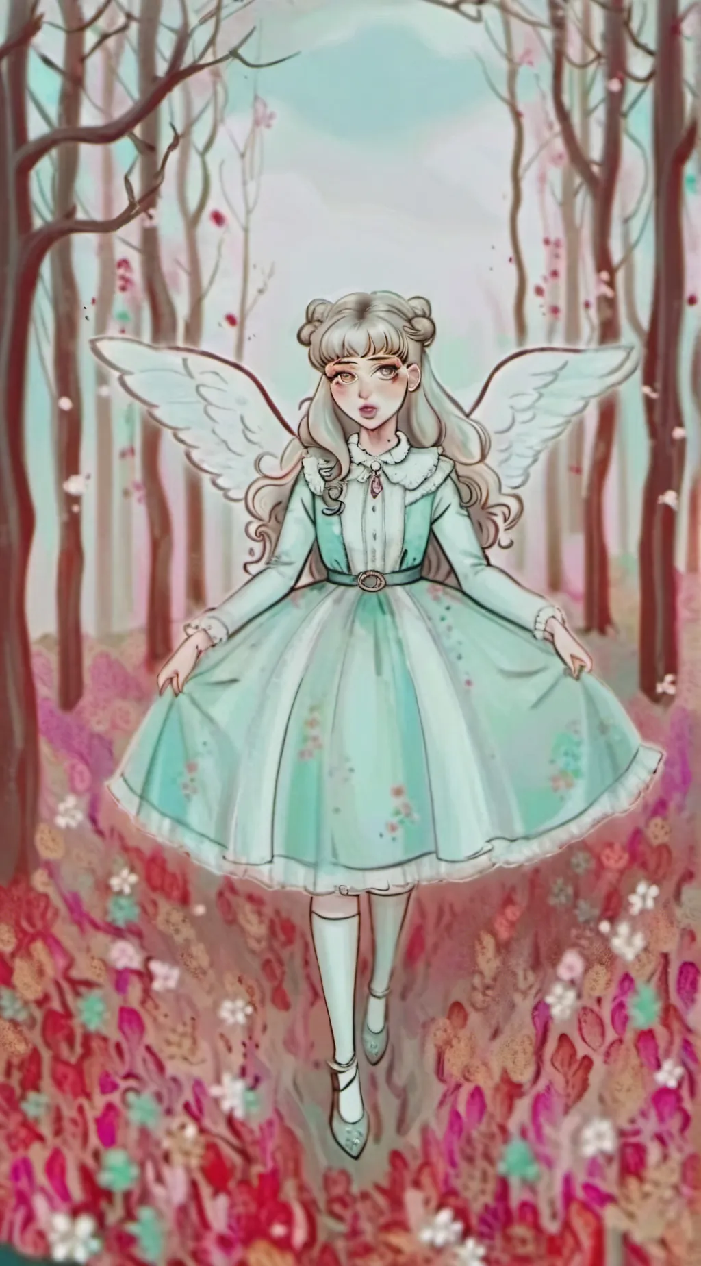 ai character: Melanie Martinez   background