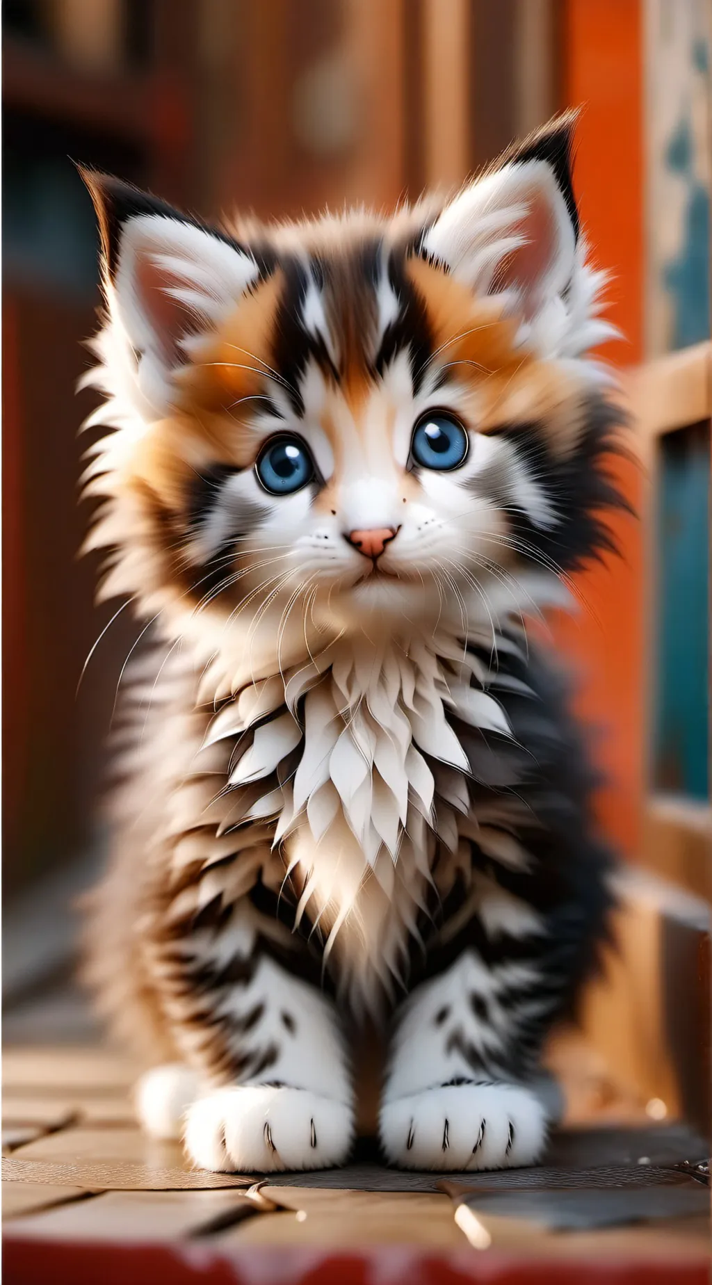 ai character: Millie kitty  background