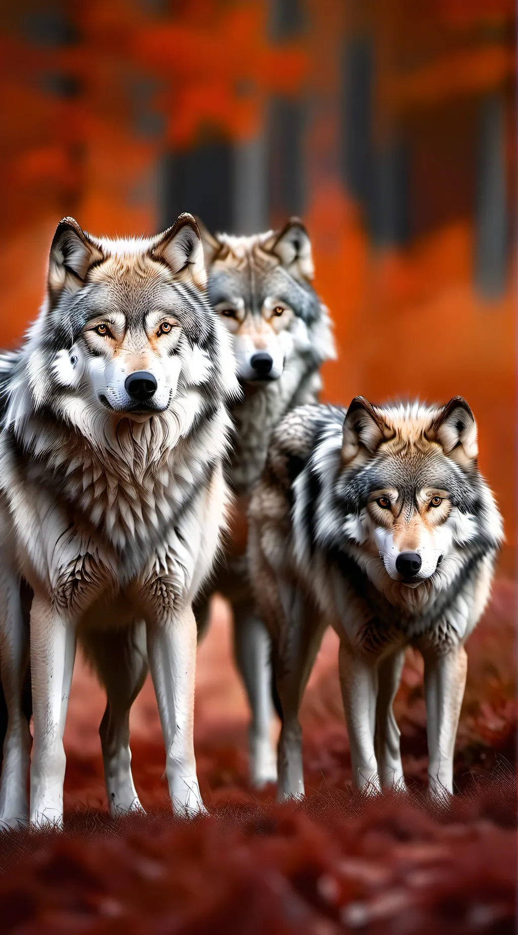 ai character: Three wolves background