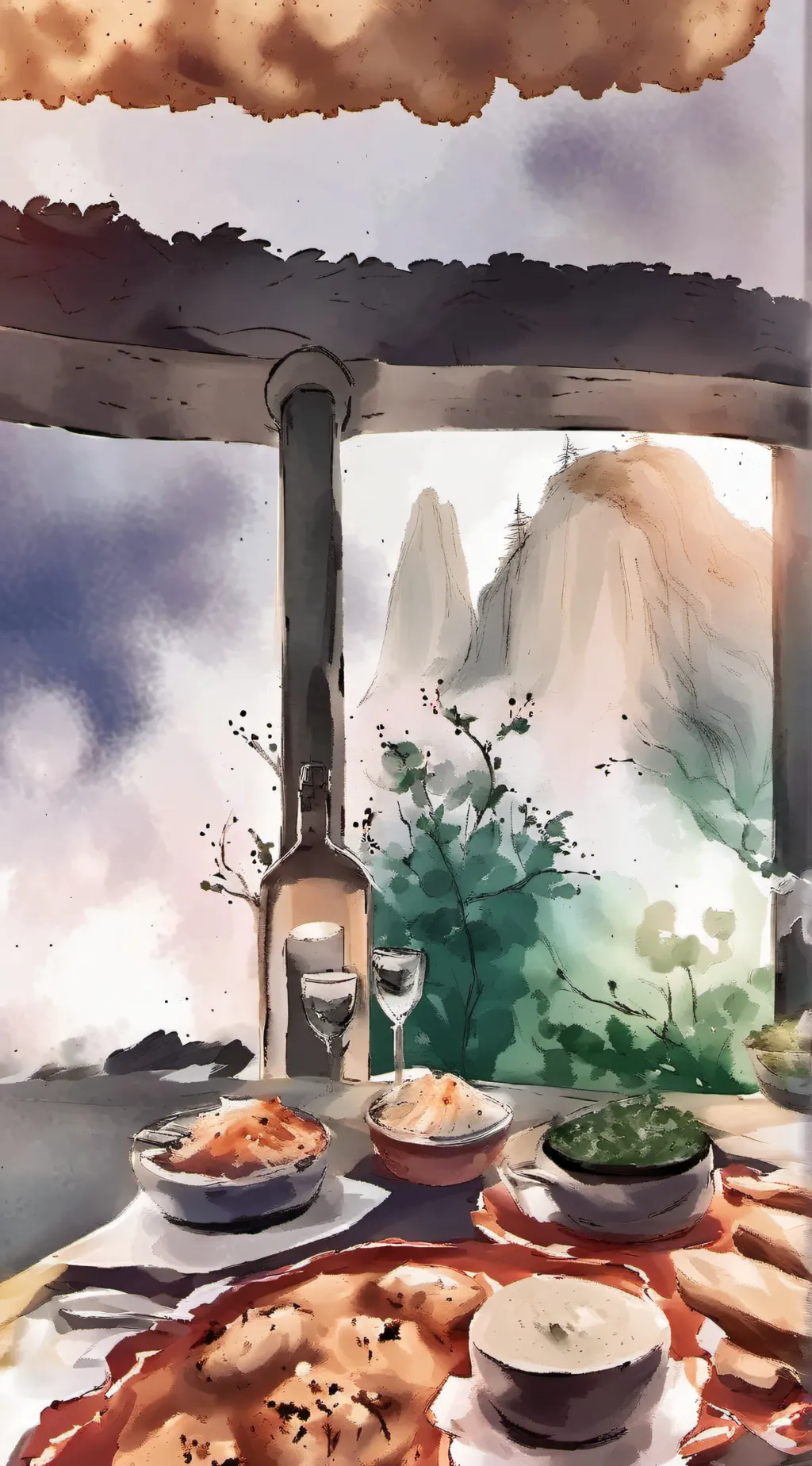 ai character: thanksgiving roast background