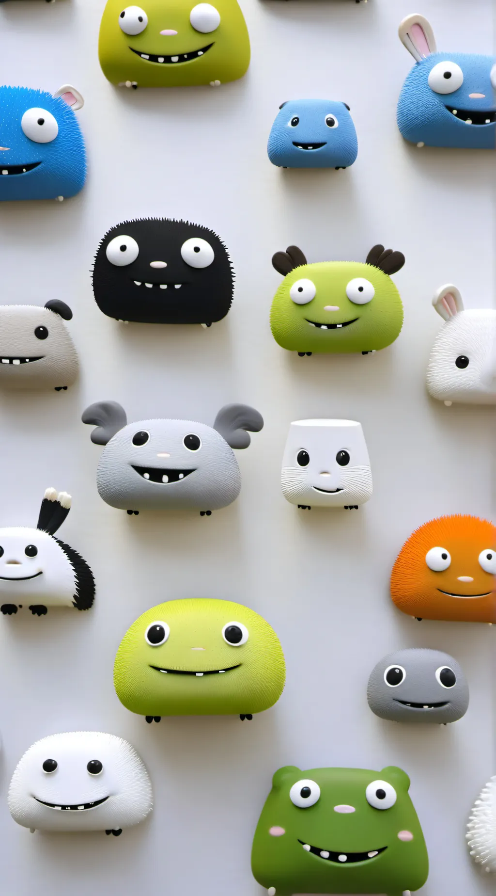 ai character: smiling critters  background