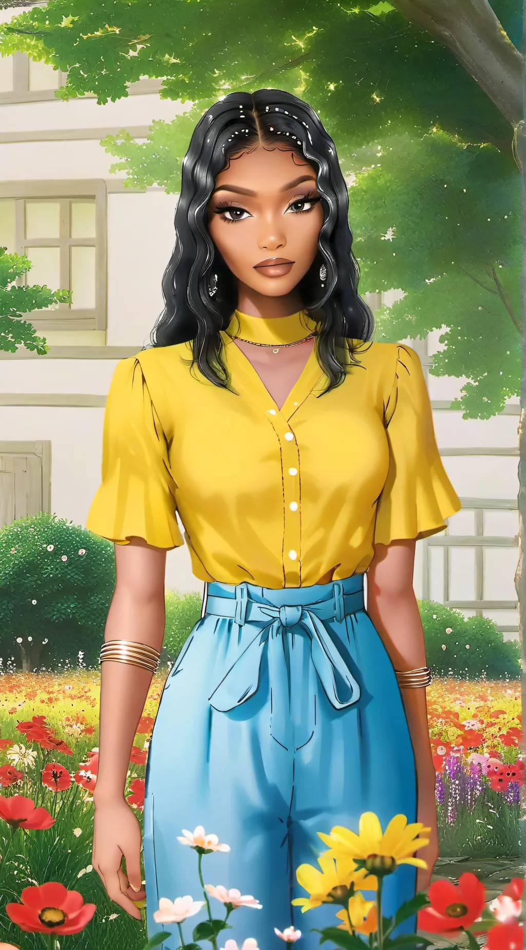 ai character: mina  background