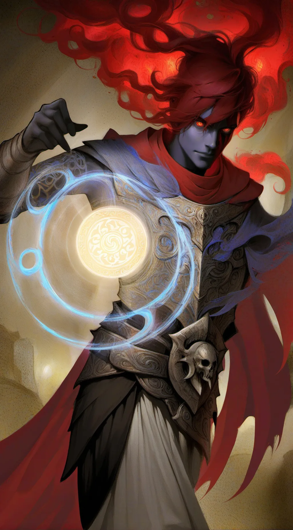 ai character: dark background