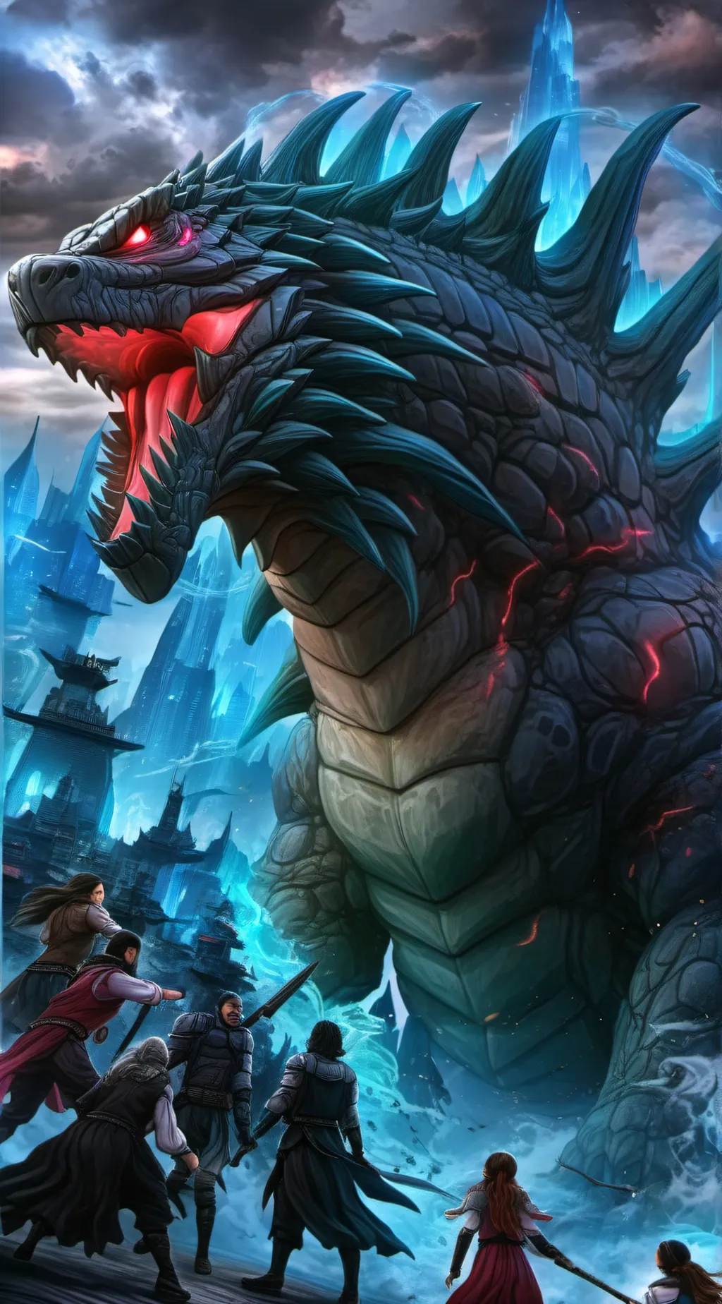 ai character: (Godzilla) background