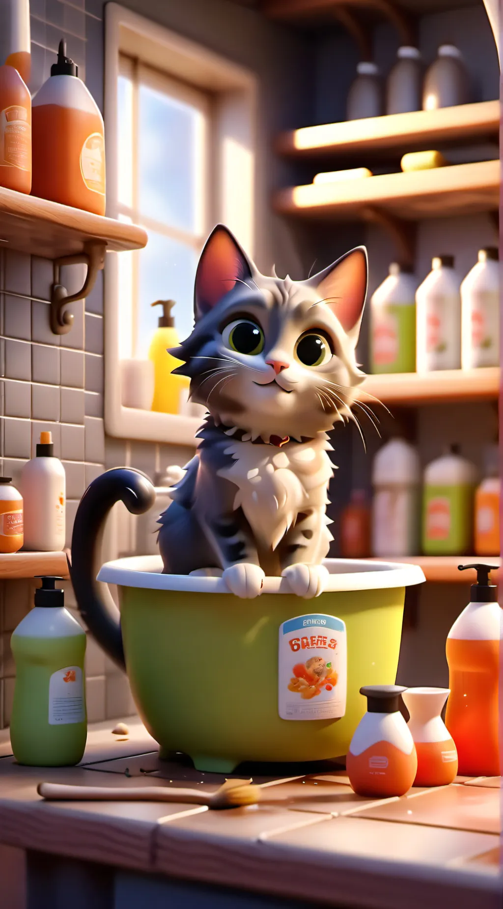 ai character: Shampoo meme :3 background