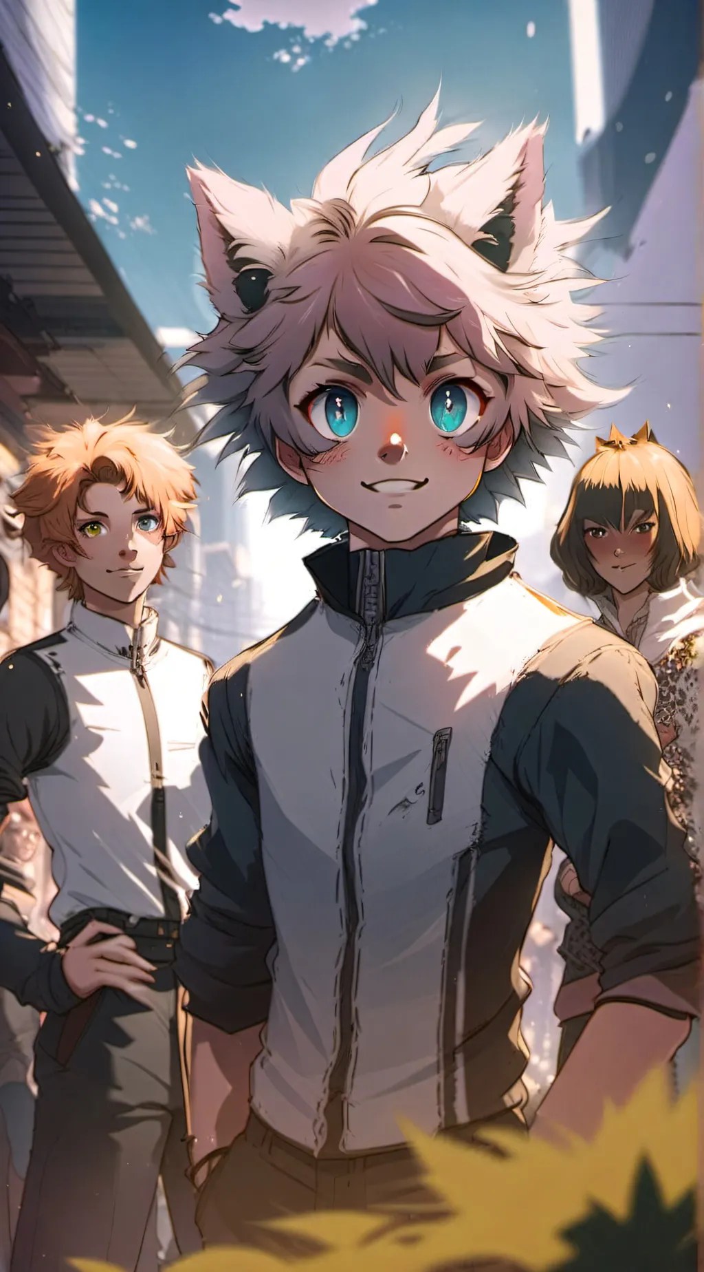 ai character: MHA nya cat dance background