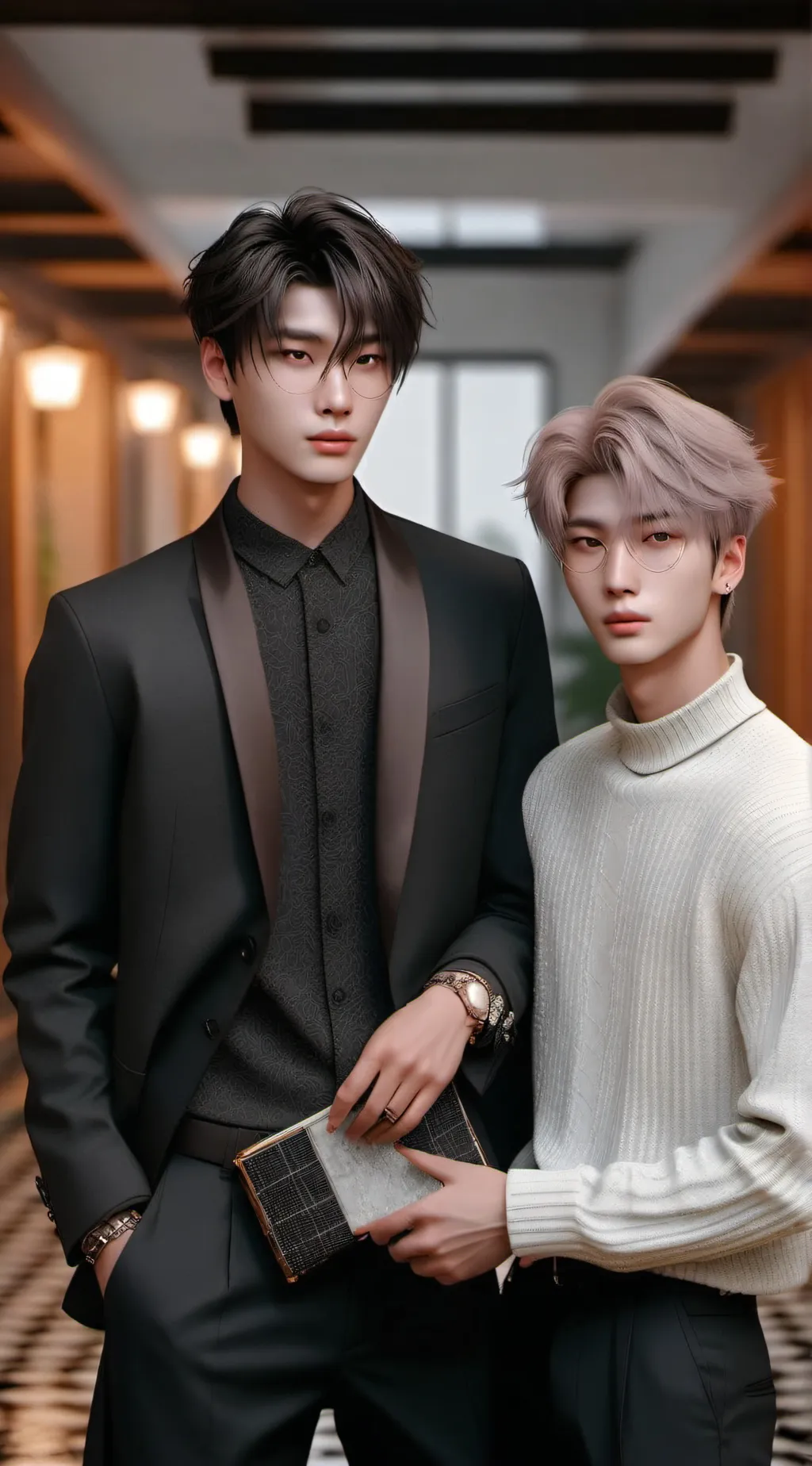 ai character: Sunoo and Niki background