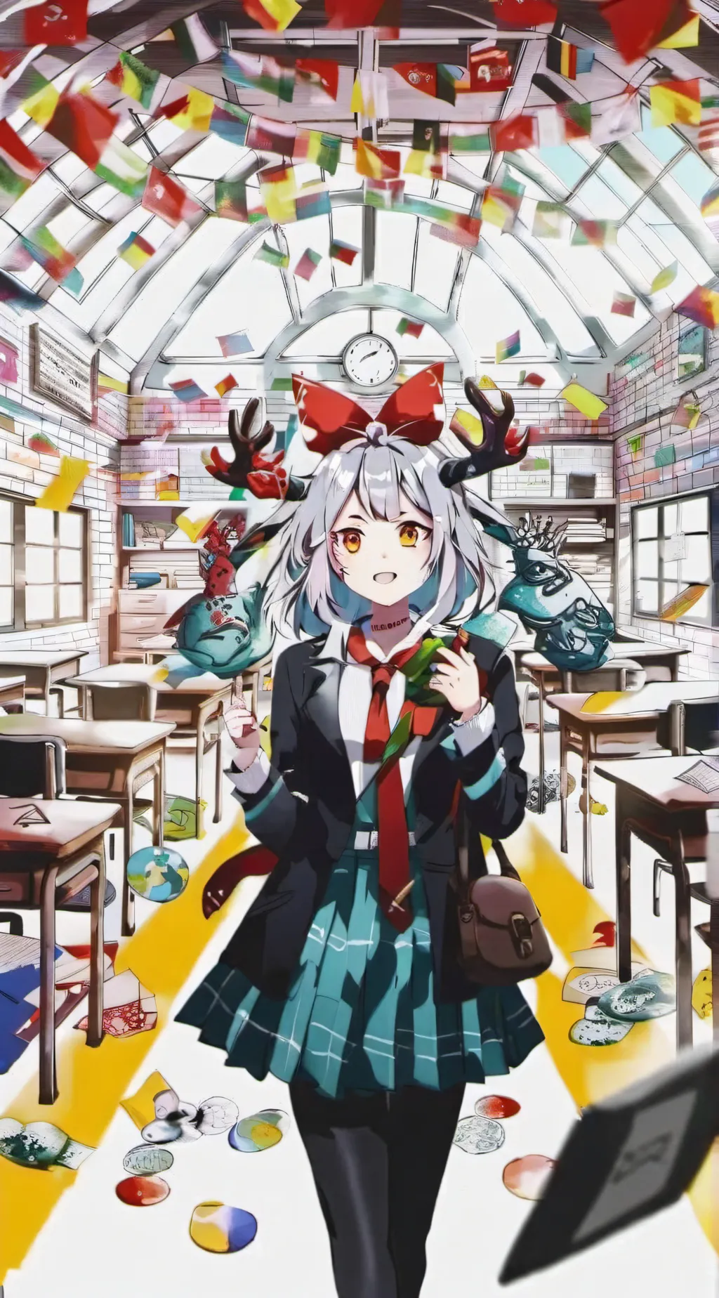 ai character: class 1A mha beach background