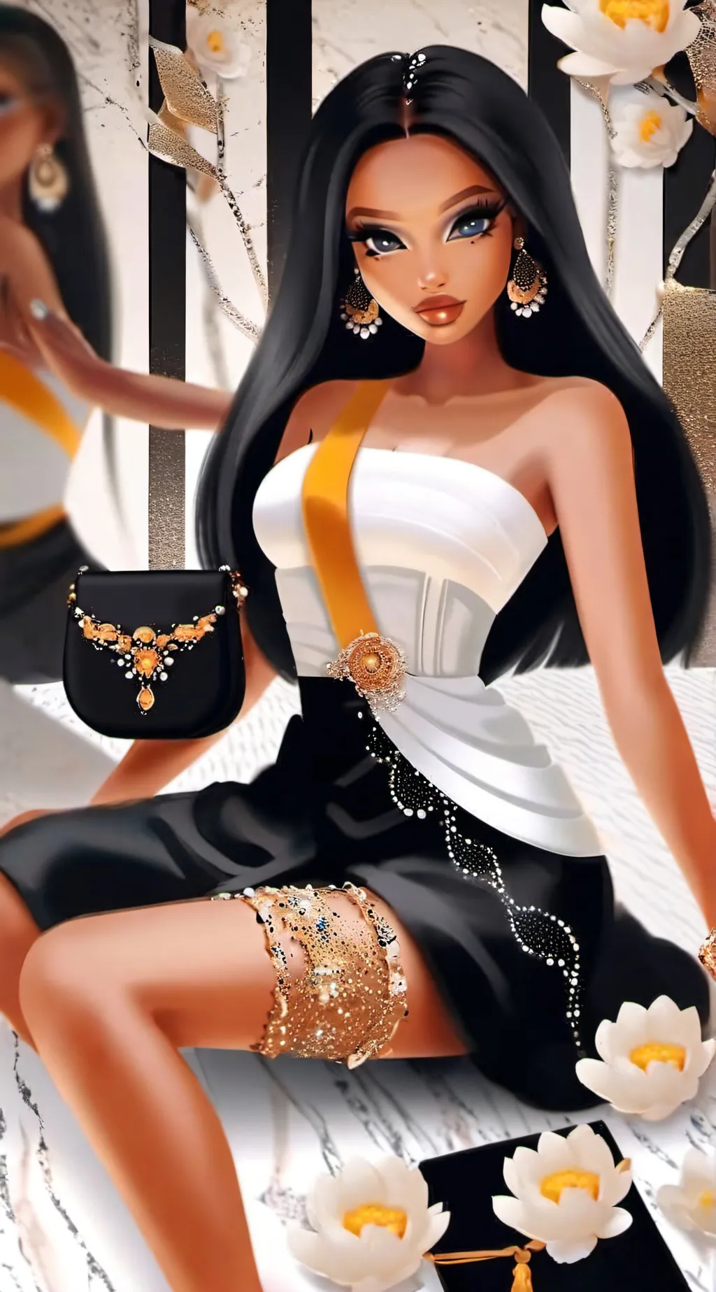 ai character: bratz doll background