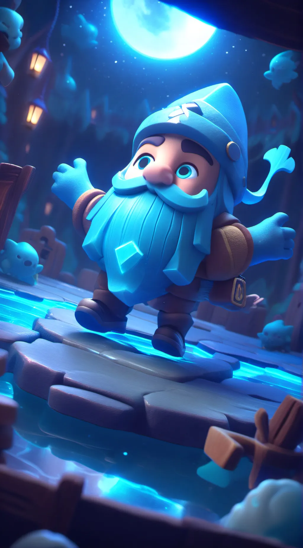 ai character: HH Cristmas background