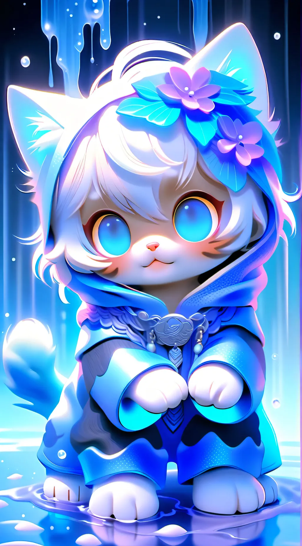 ai character: Angel dusts cat background