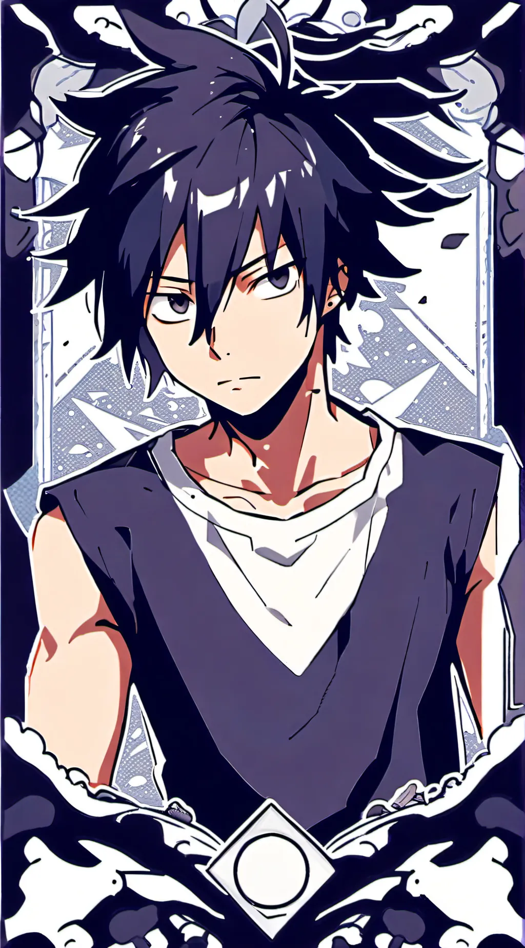 ai character: Gray  background