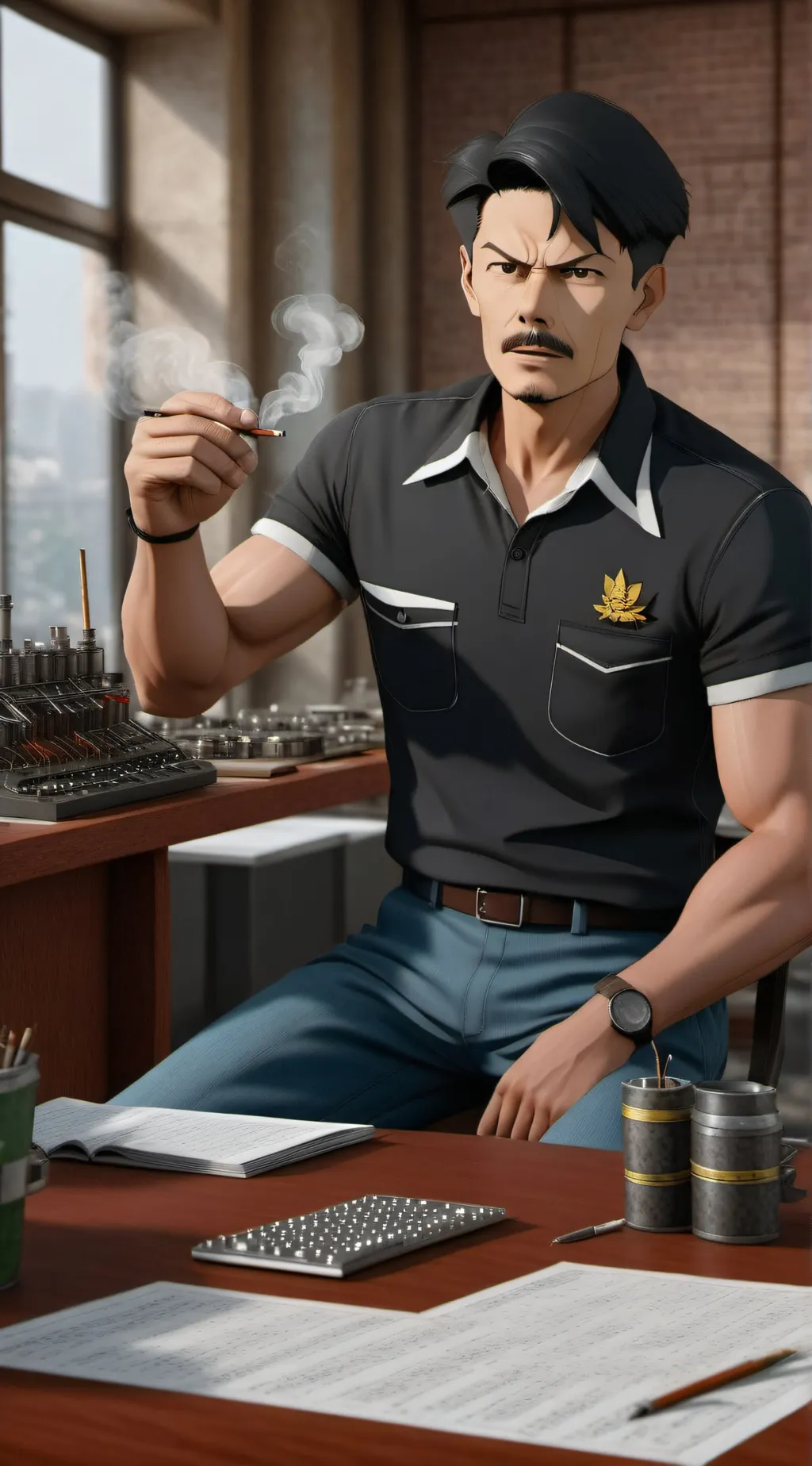 ai character: Jiro  background