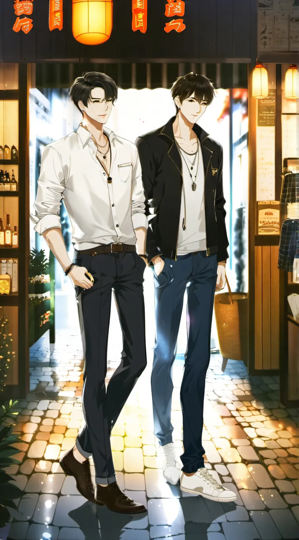 ai character: Mike and Jake A.  background