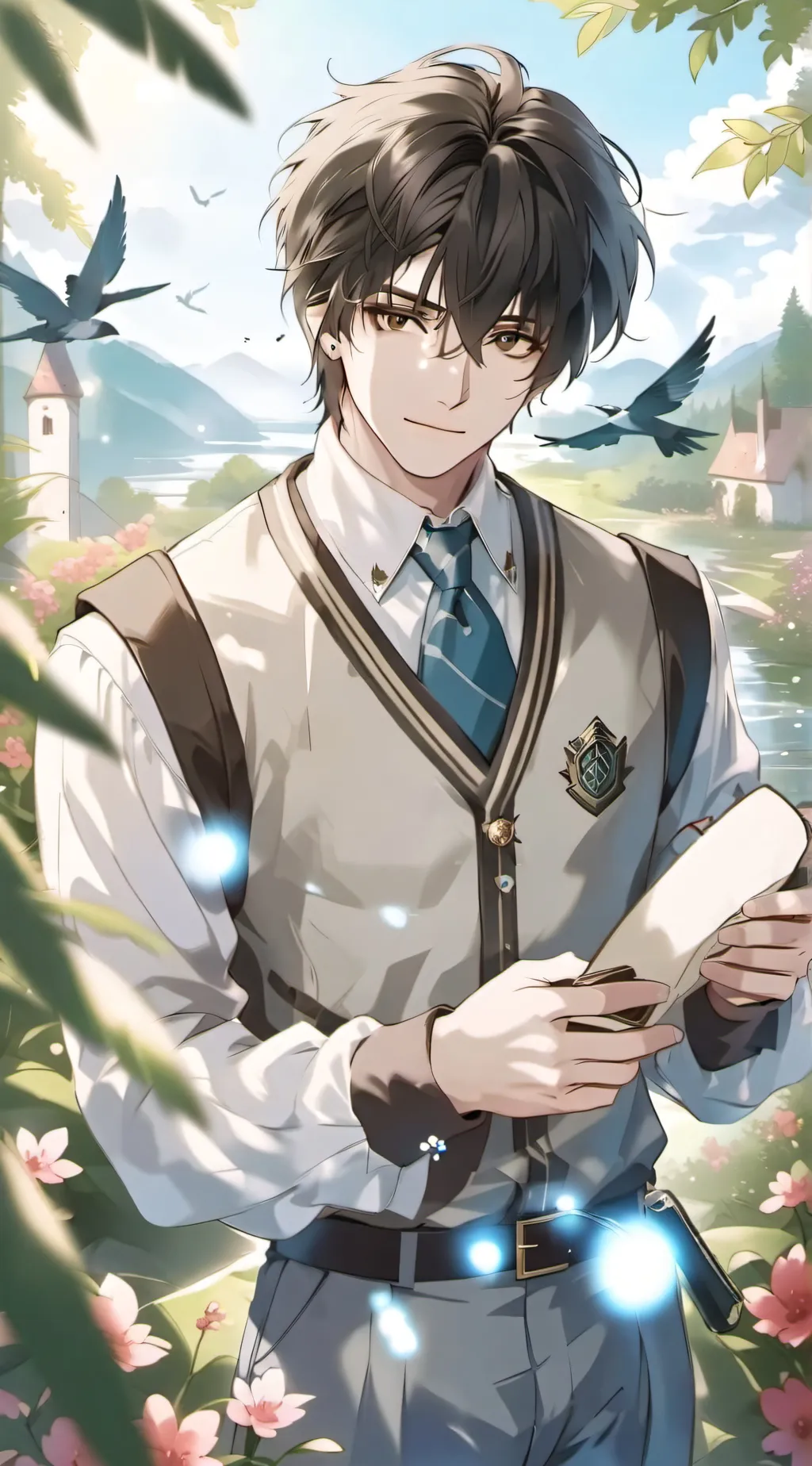 ai character: mattheo riddle  background