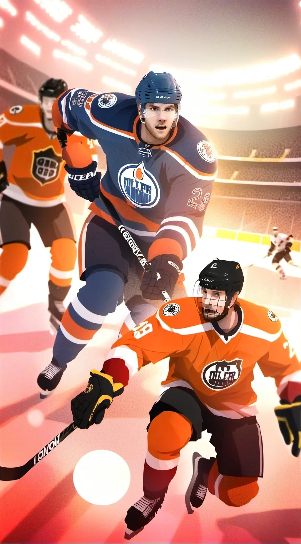 ai character: Leon Draisaitl  background