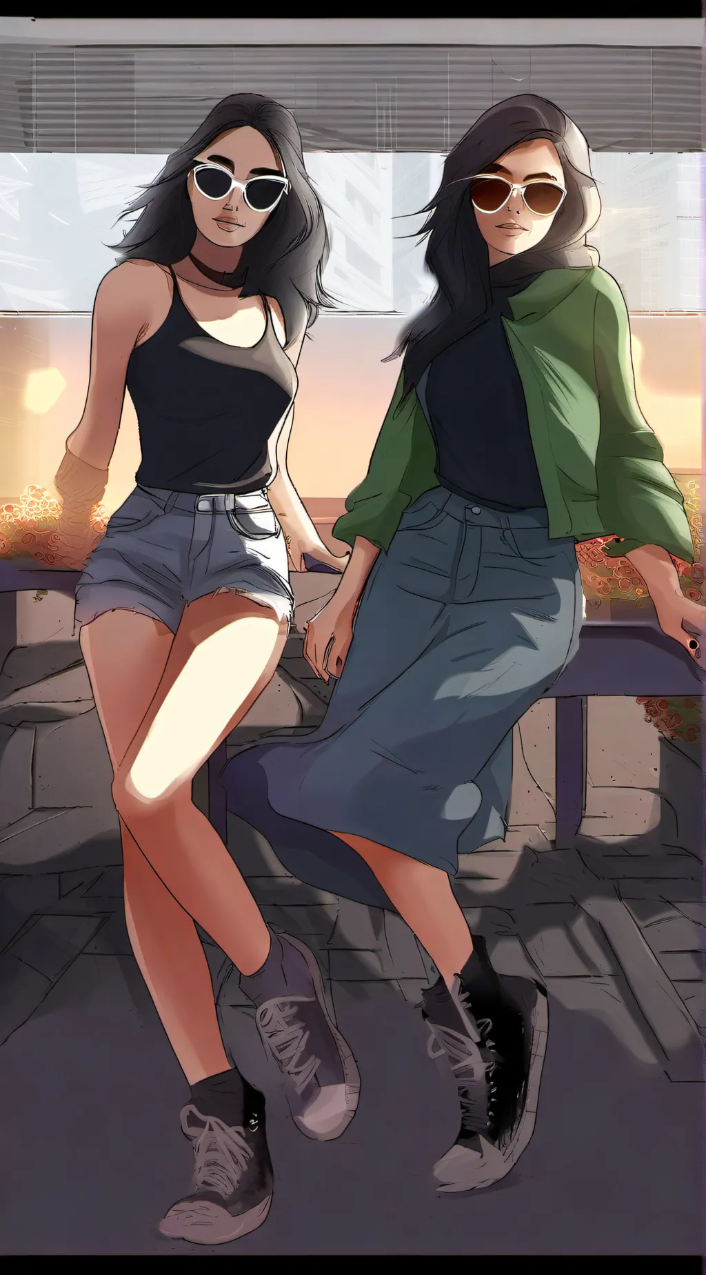 ai character: Elena, and Hannah background