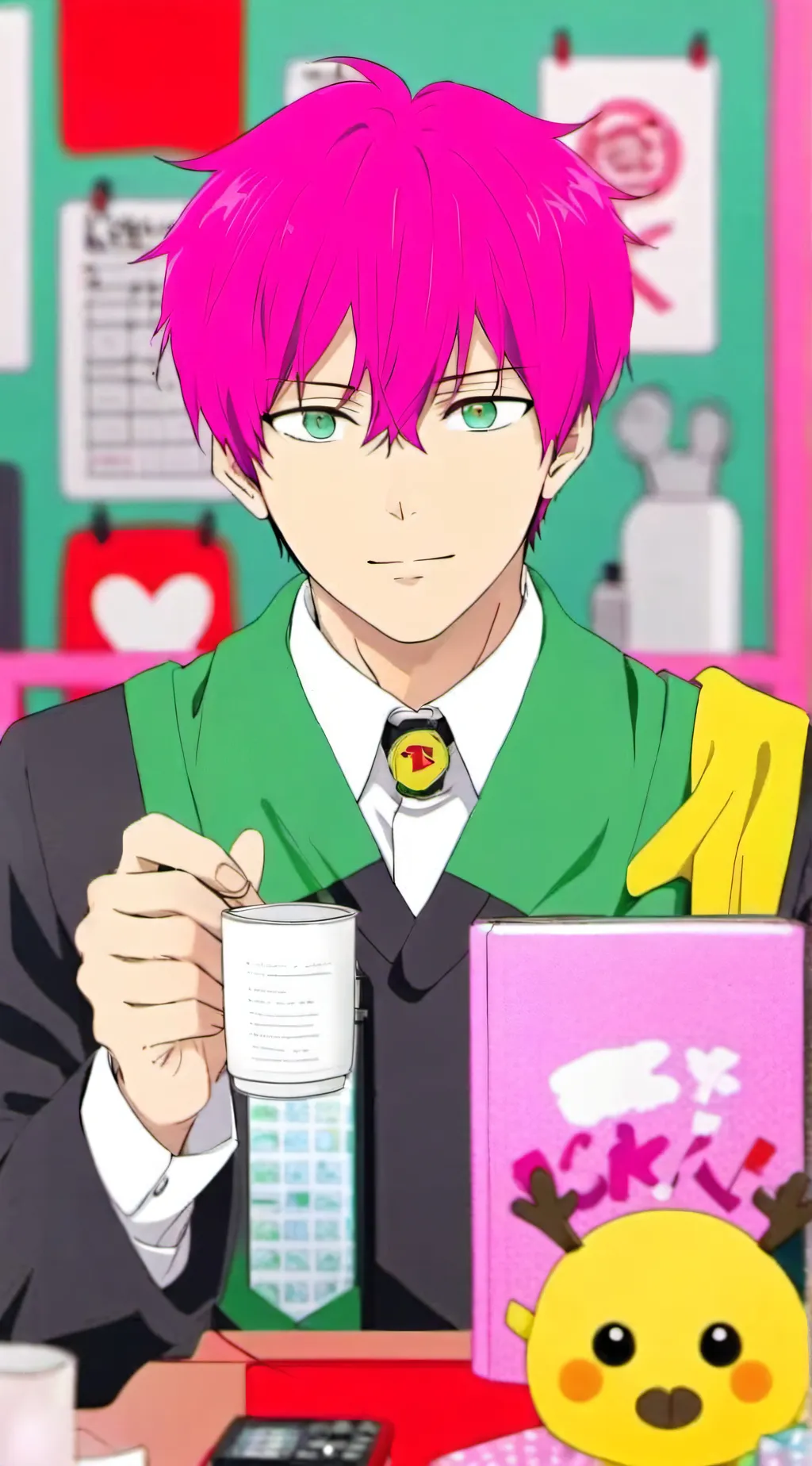 ai character: Saiki k background