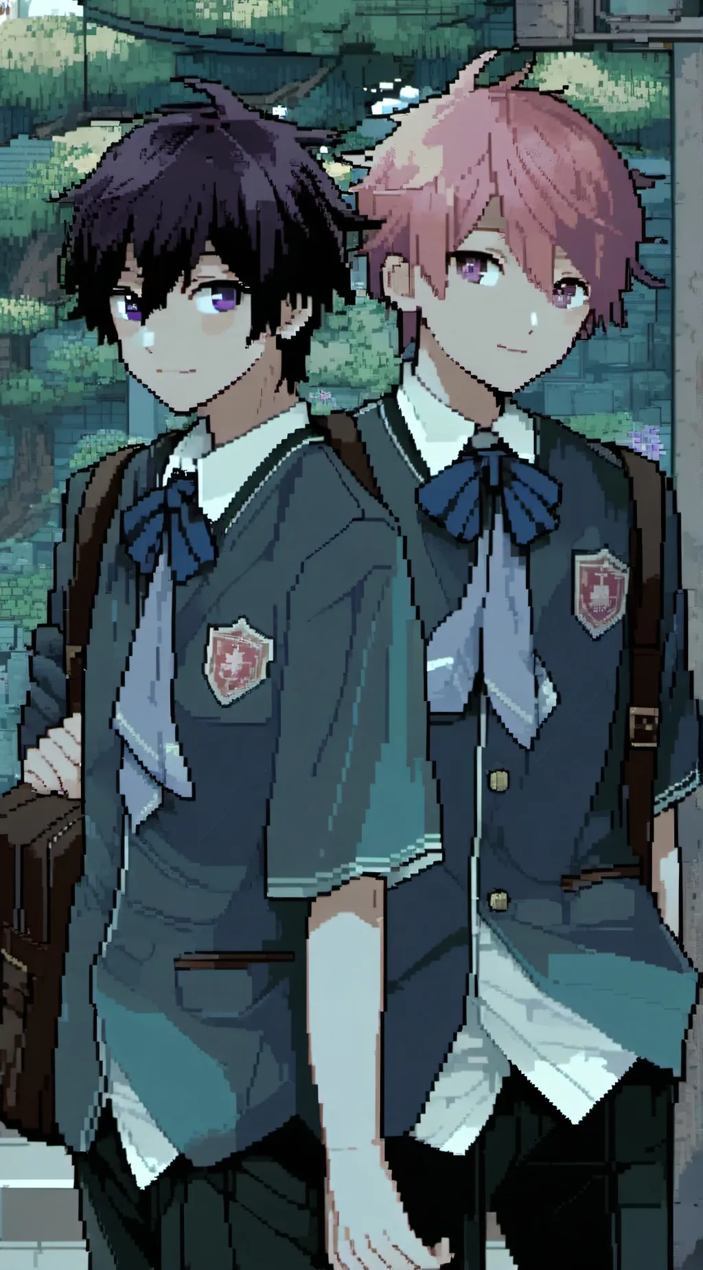 ai character: 🖤Haruka & Tsubaki💗 background