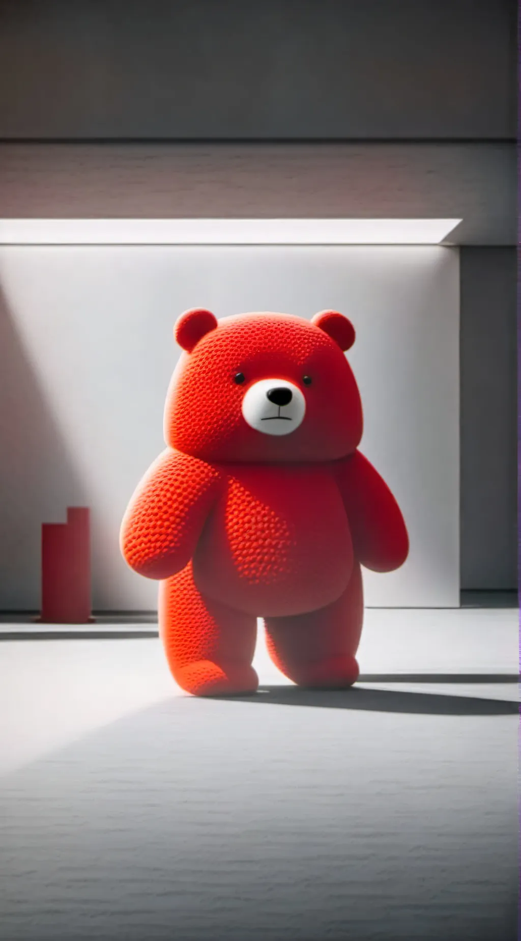 ai character: red impostor gummy background