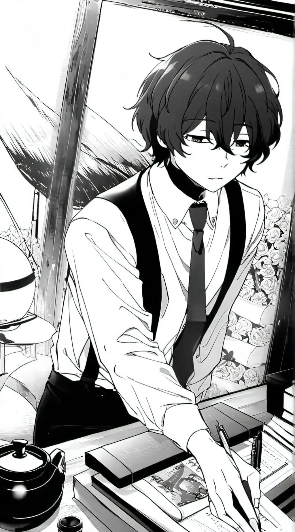 ai character: DAZAI OSAMU🫶🏻 background