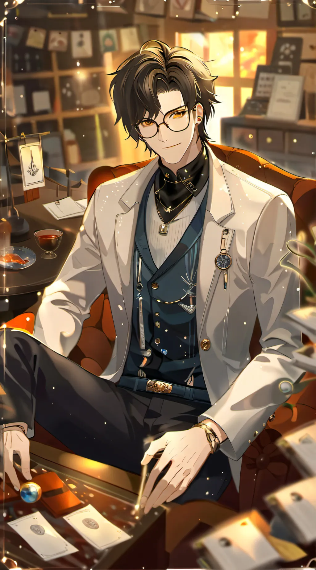 ai character: .•°Dr. Zane°•. background