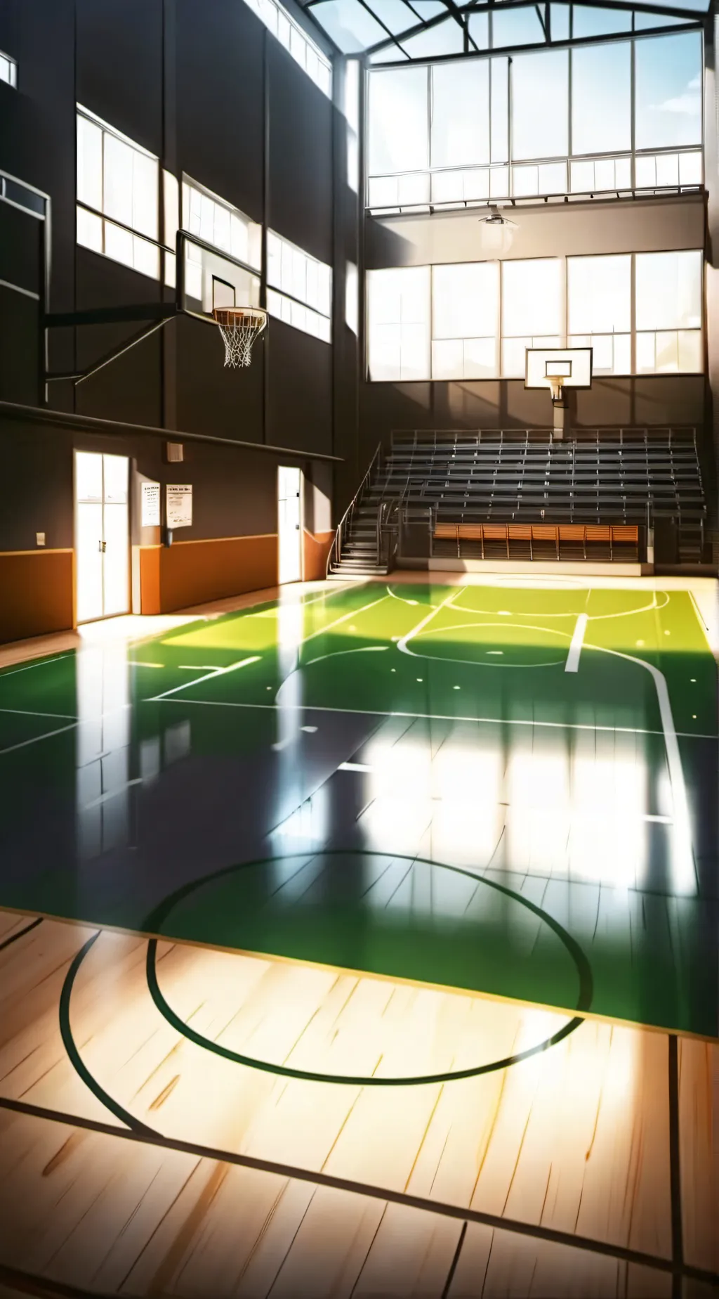 ai character: MHA basketball! background