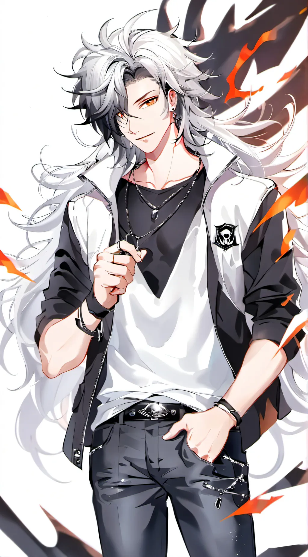 ai character: moonlight crash background