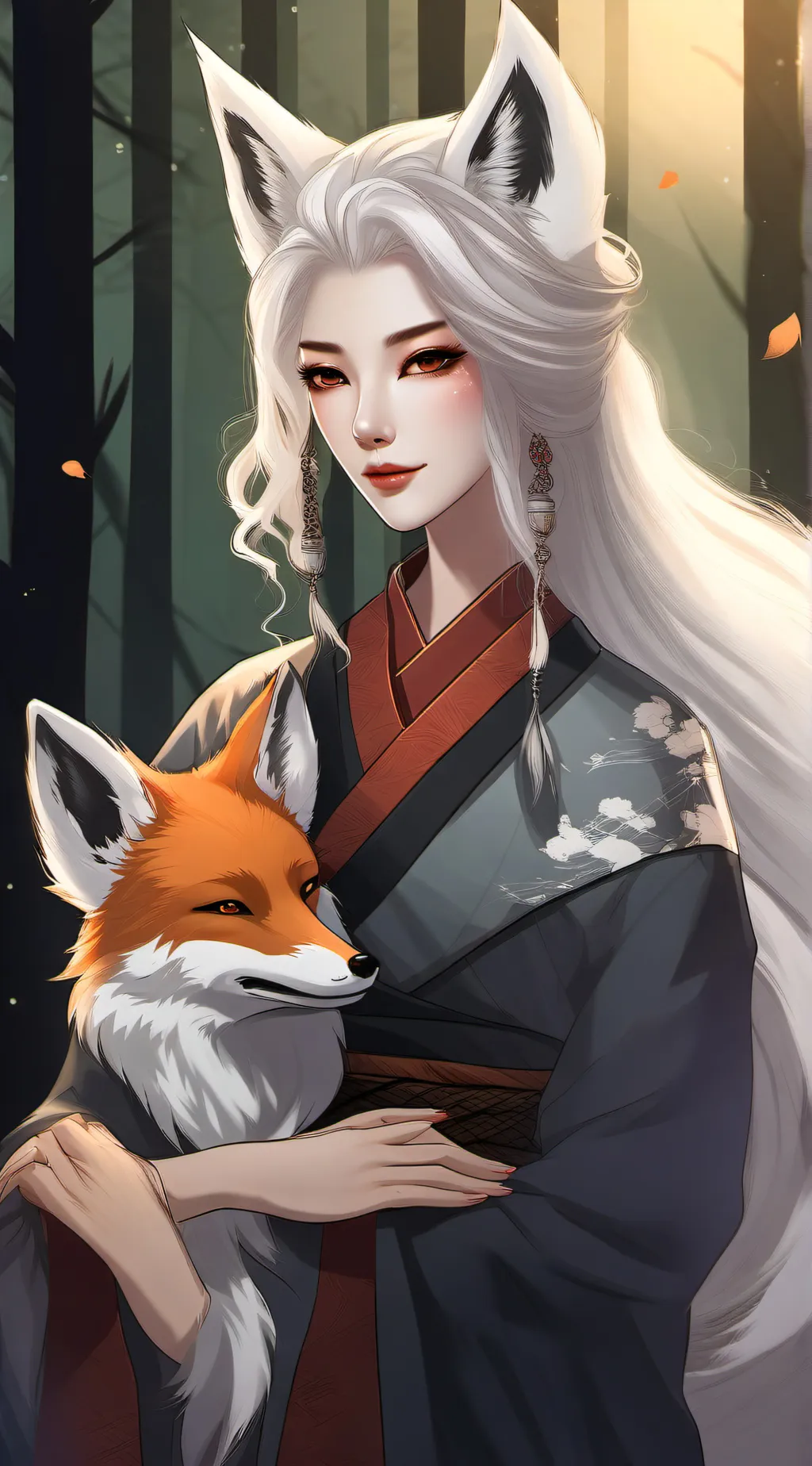 ai character: kitsune background