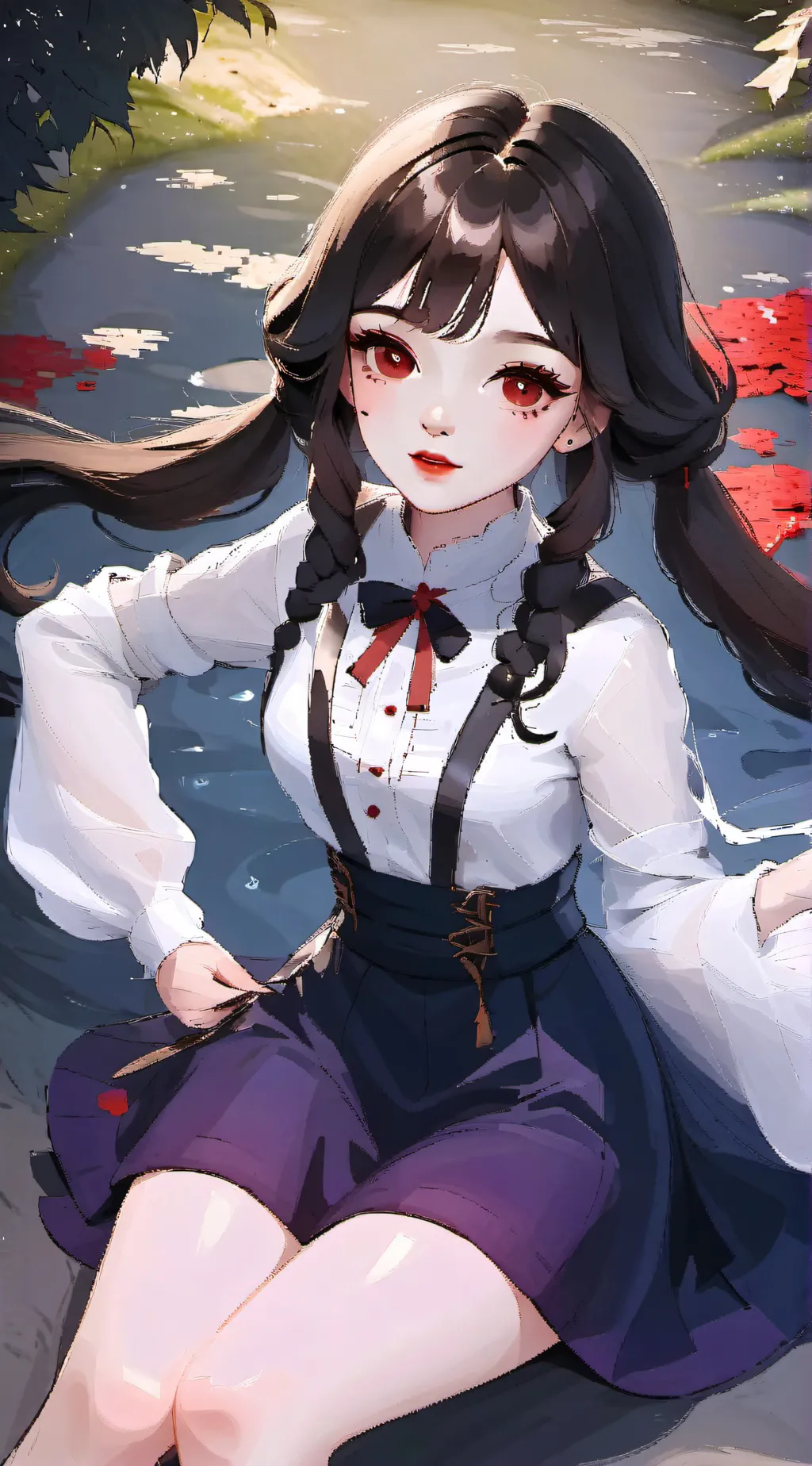 ai character: girl background