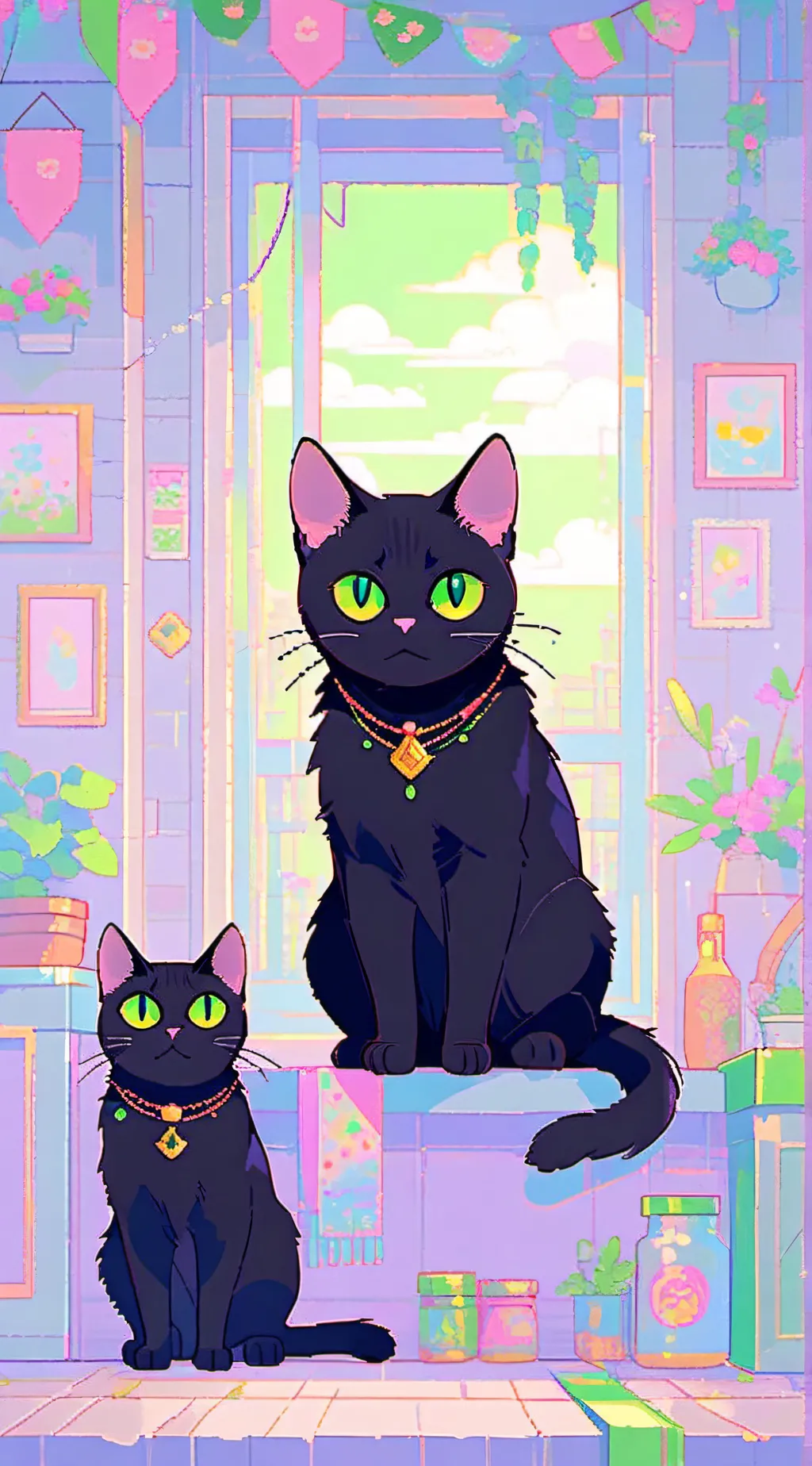 ai character: just a cat background