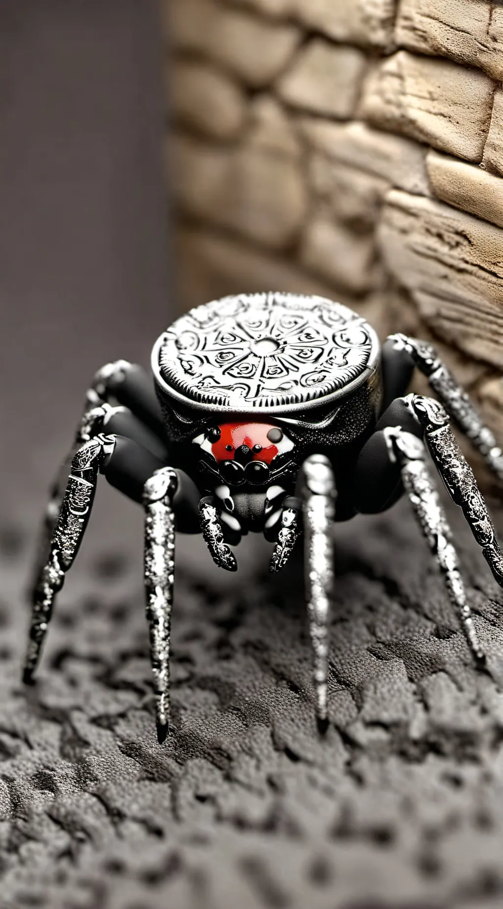 ai character: oreo spider orsago background