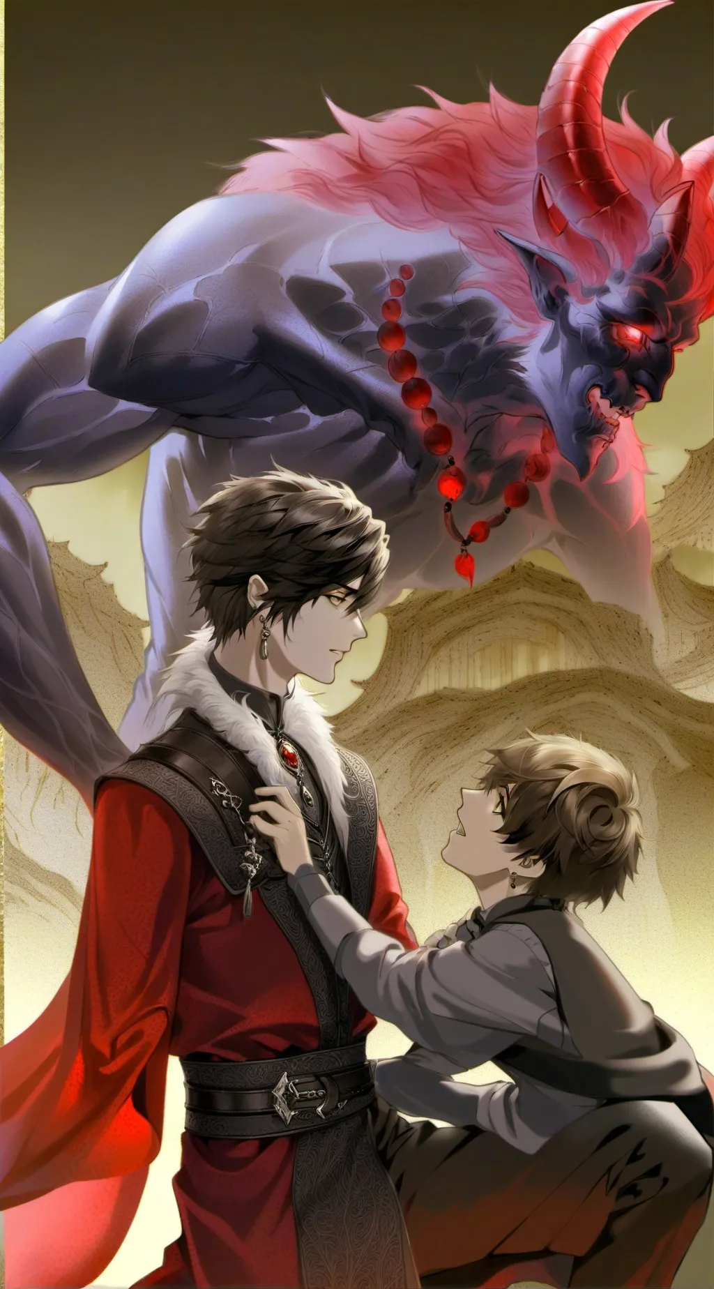 ai character: Micah and flora background