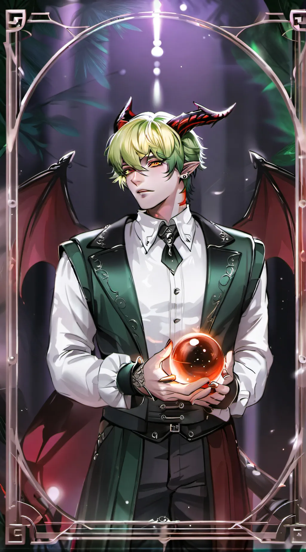 ai character: Kiss in hell background