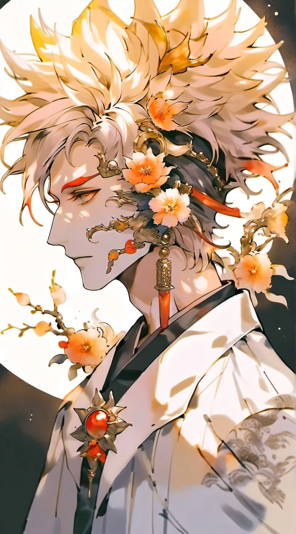 ai character: Sun and moon  background