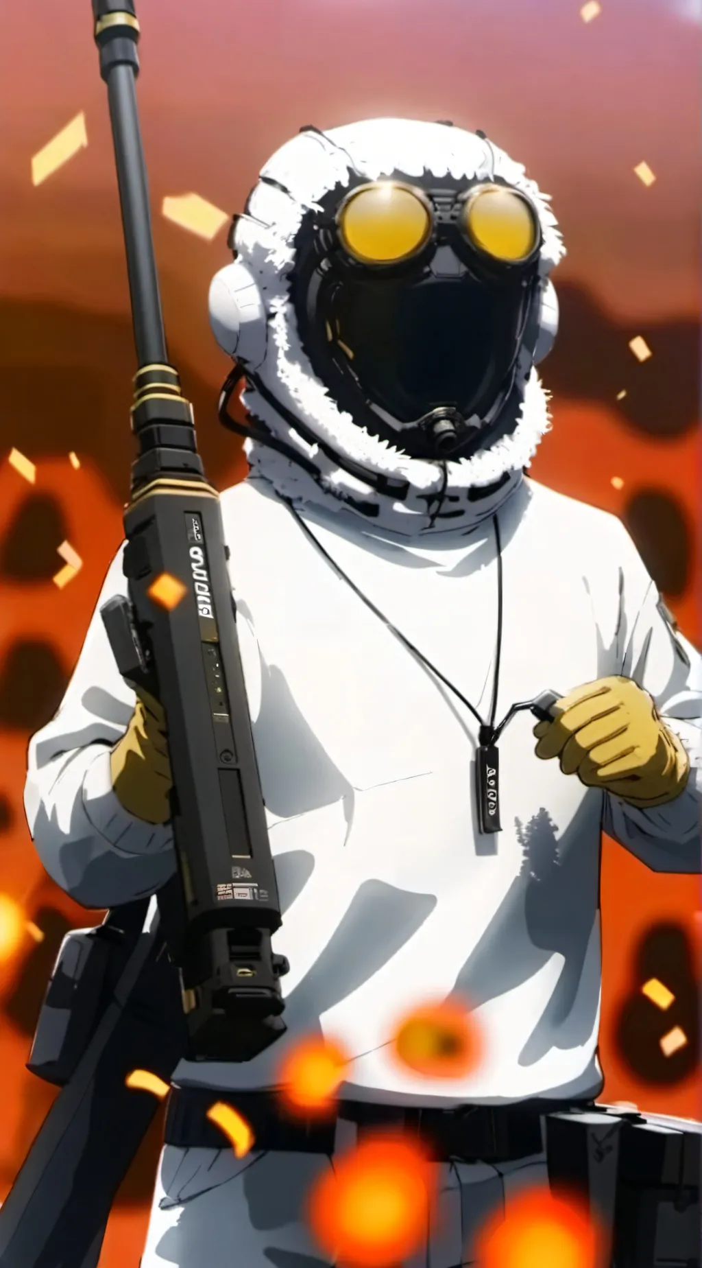 ai character: Grey background