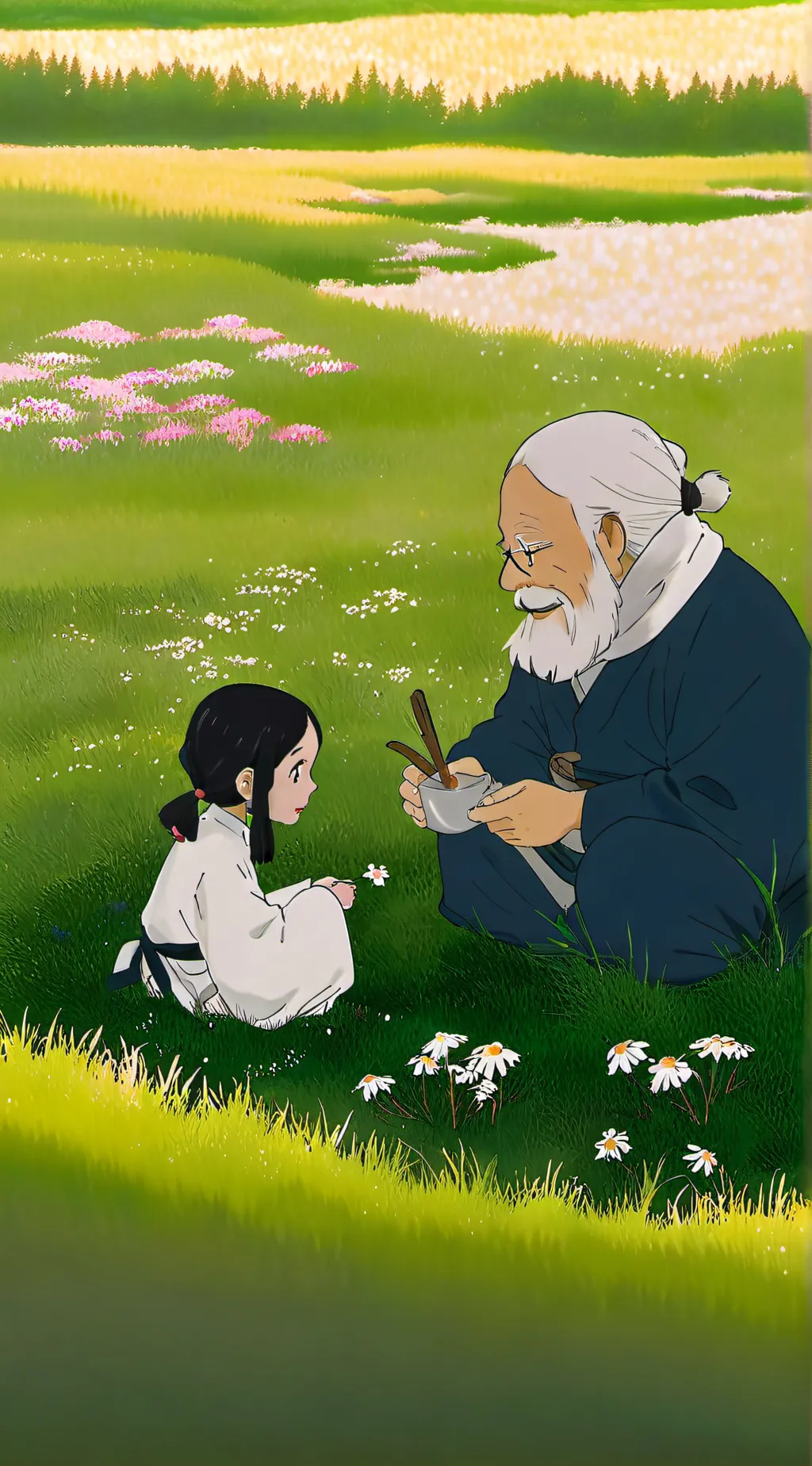 ai character: grass  background