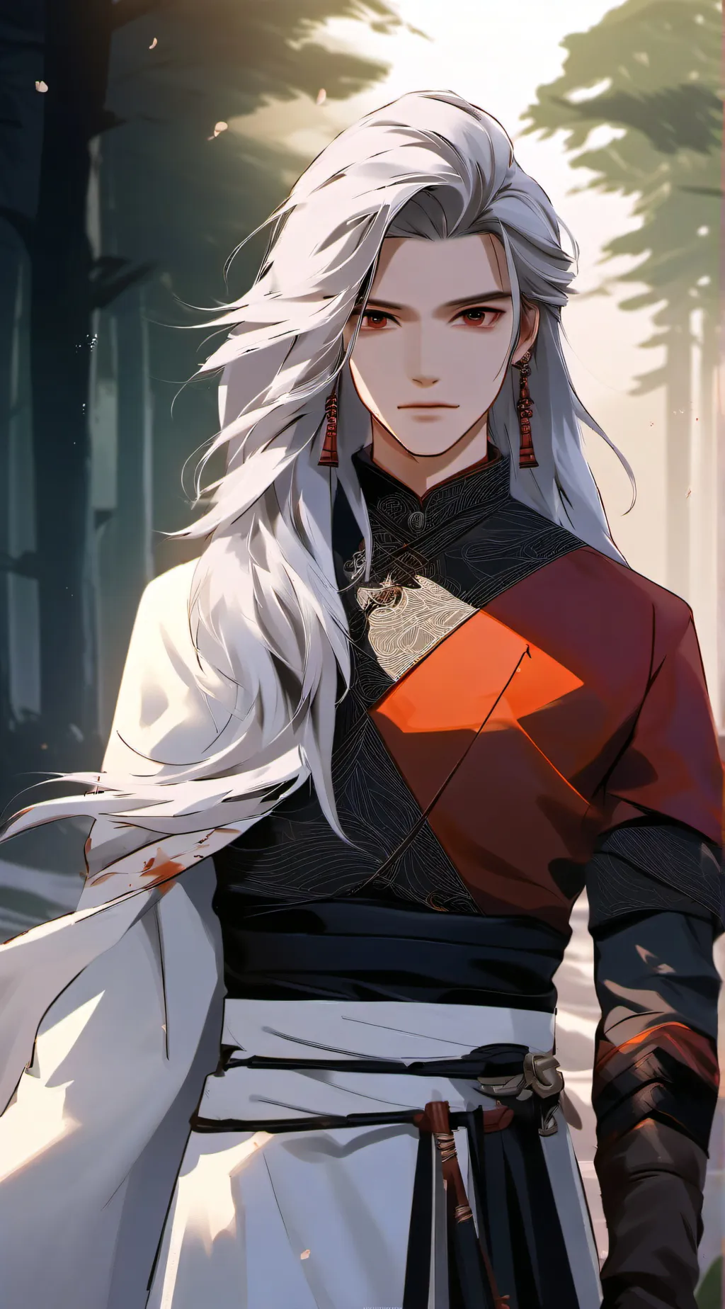 ai character: Gray background