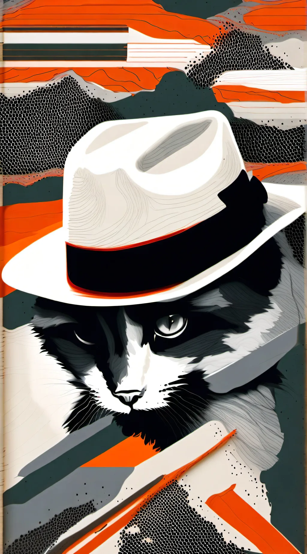 ai character: cat Bambi. background