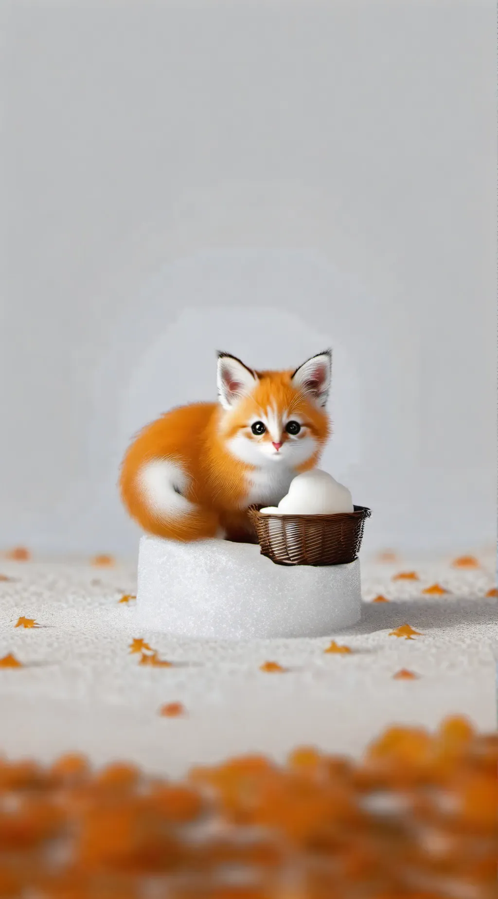ai character: Cute ginger kitty background
