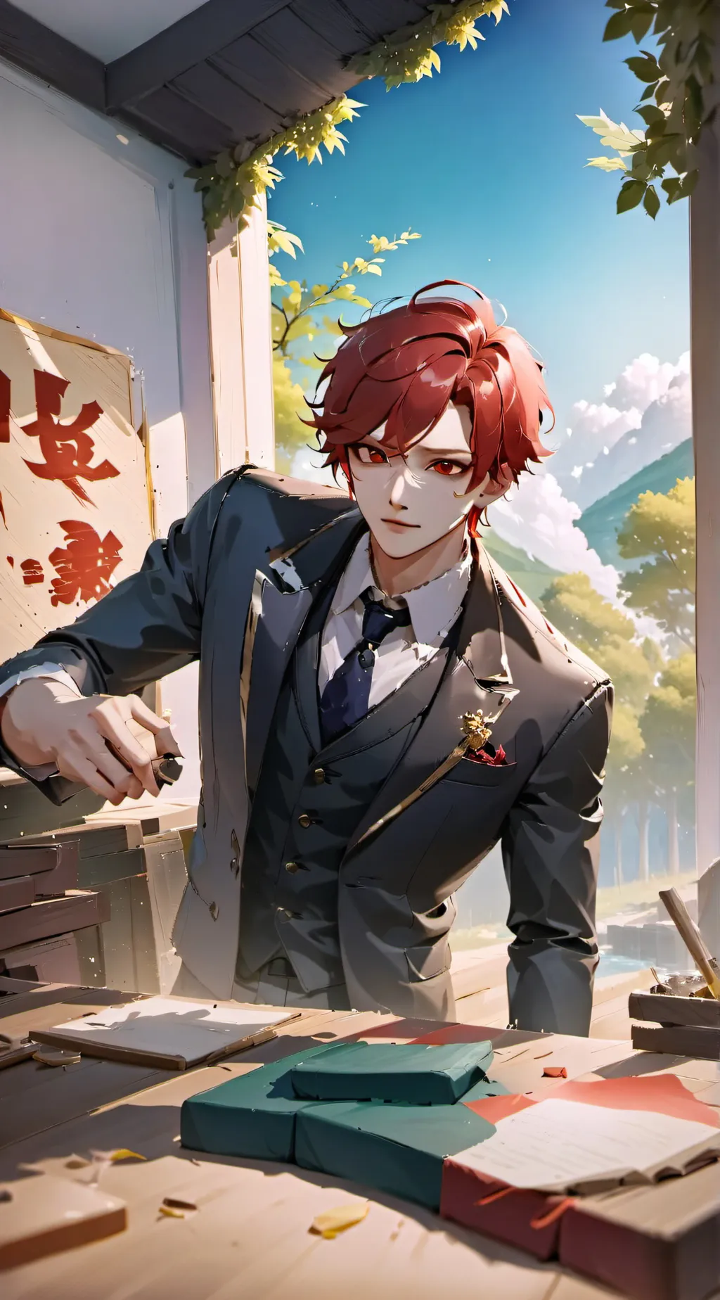 ai character: Lee heeseung  background