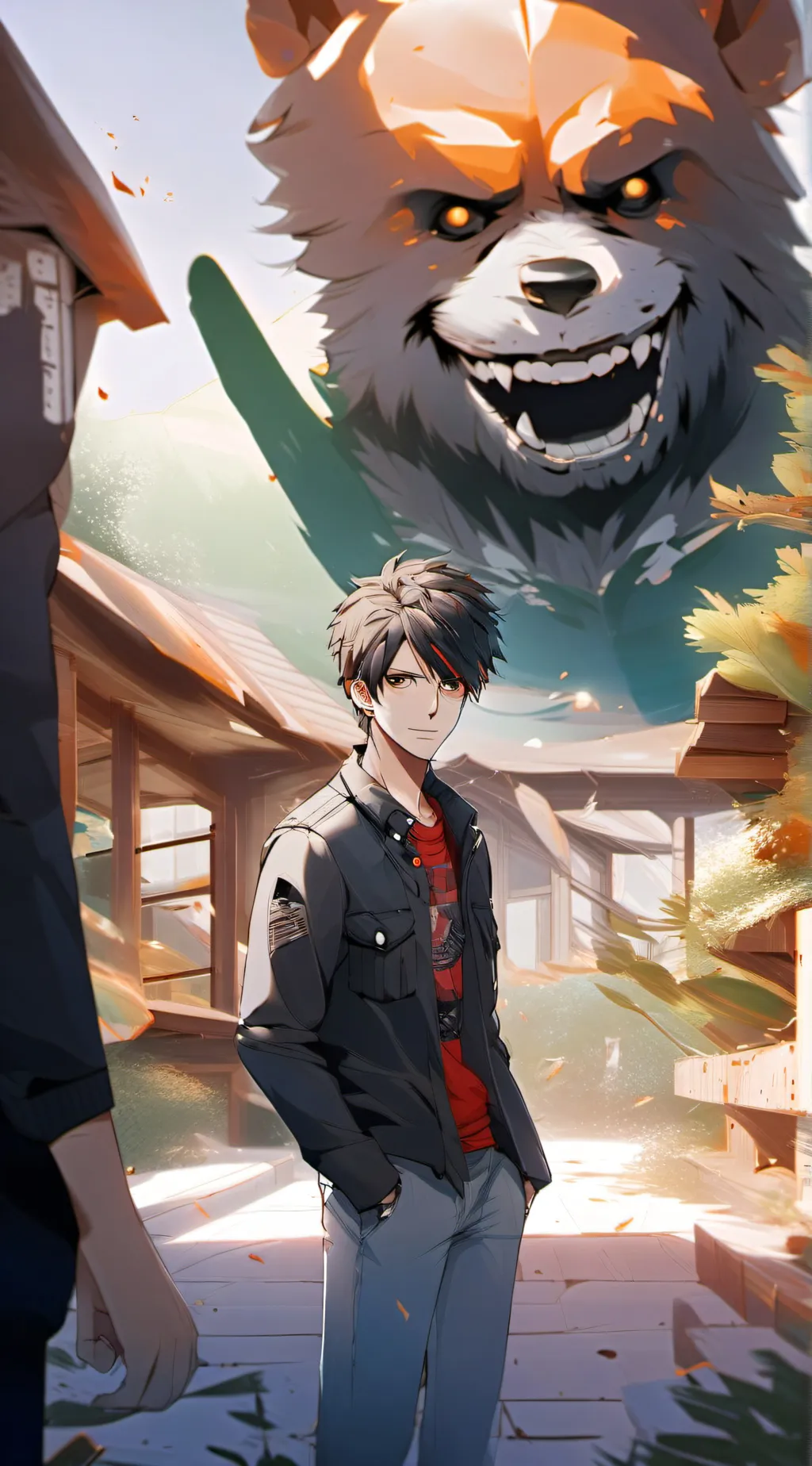 ai character: Michael afton  background