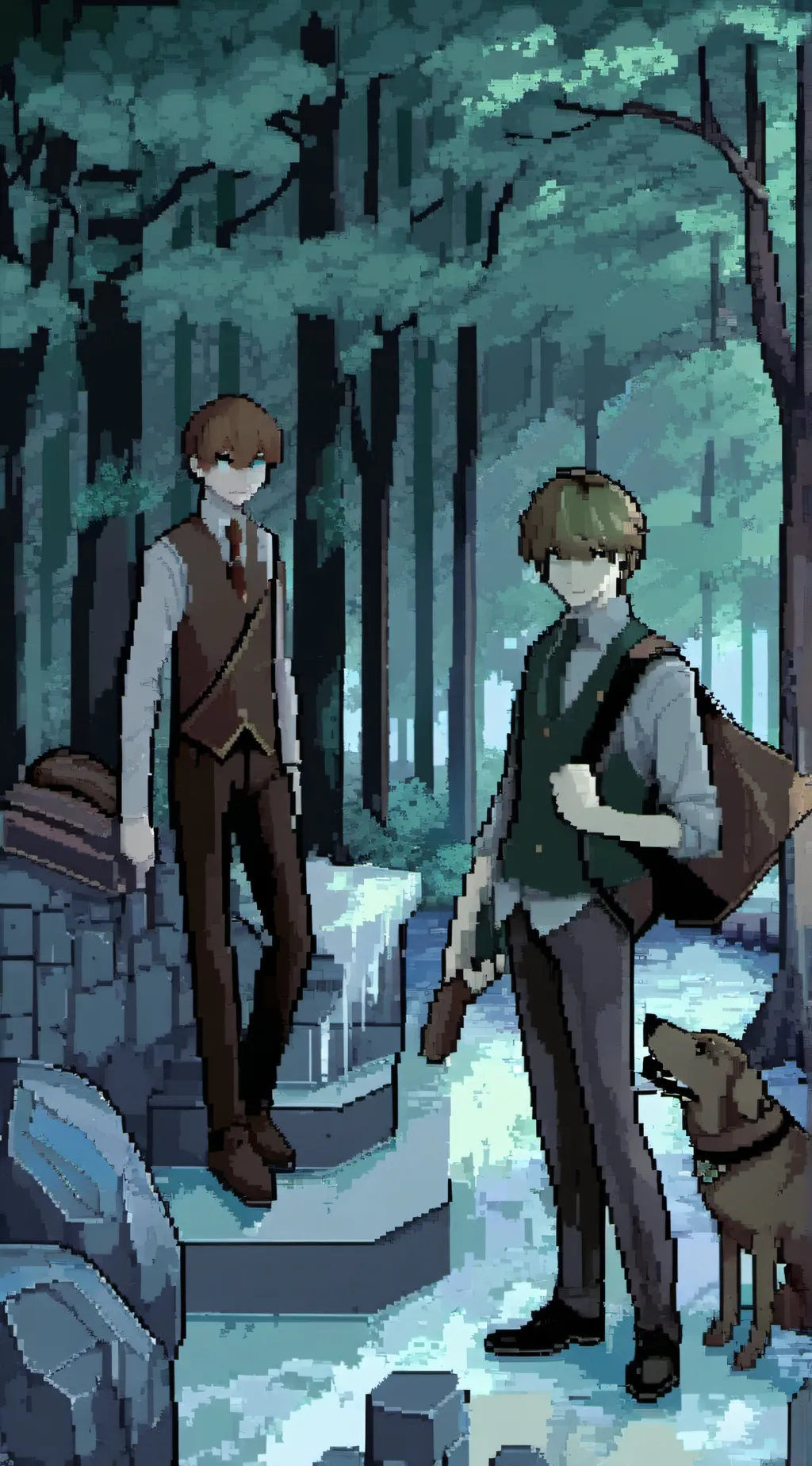 ai character: MichaelxNoah  background