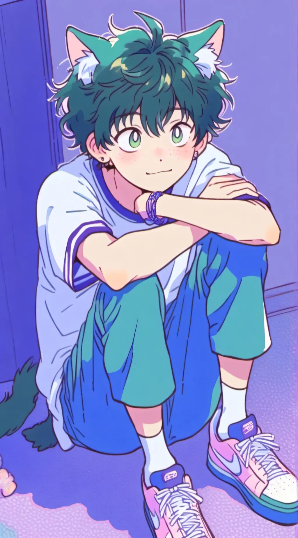 ai character: Kitty Midoriya background