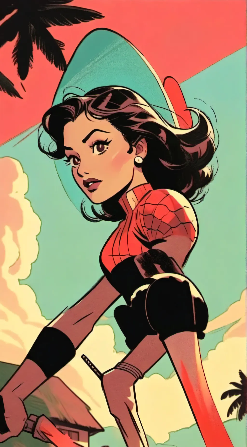 ai character: Girl  background